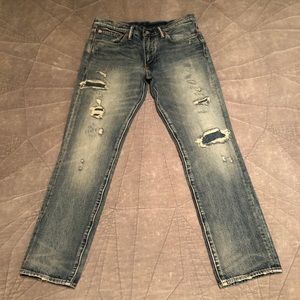 Levi’s Distressed 511 Jeans Slim Straight Leg